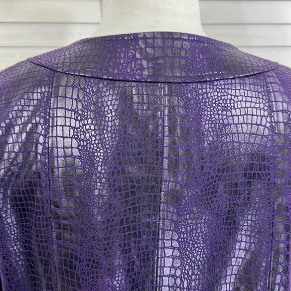 Susan Graver Jacket Size Large Embossed Faux Croc NWOT - Picture 9 of 12